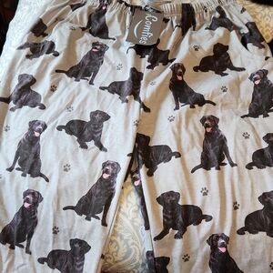 Kids Pajamas with Black Dog Print